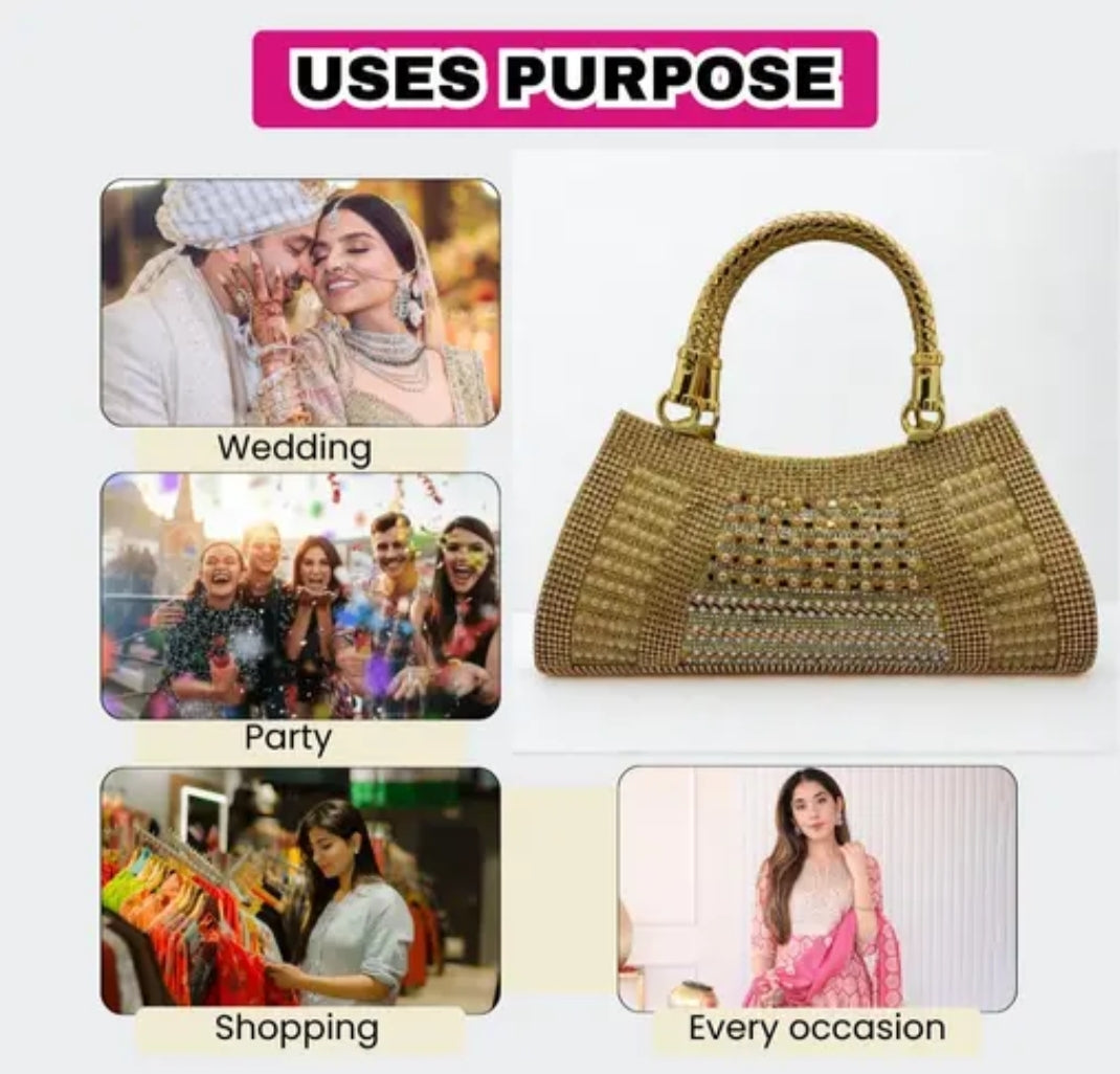Luxury Golden Hand Purse for women